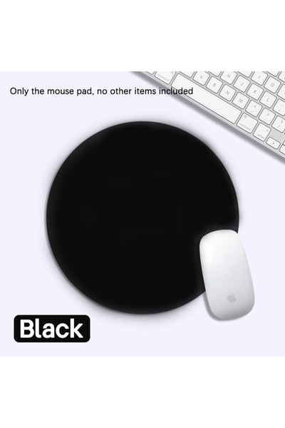 Choice Black Round Mouse Pad Single-sided Solid Color Universal Non-slip Pad Mouse Pad Suitable for Laptop