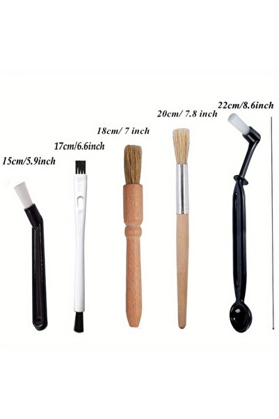 Choice 6 قطع من فرشاة تنظيف القهوة، قطعة قماش لمسحوق القهوة، إبرة لرأس ماكينة...