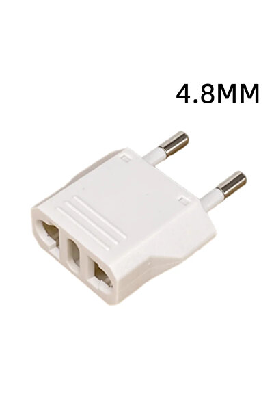 Choice 3 قطع أبيض 4.8 مم 1-50 قطعة محول قابس الاتحاد الأوروبي KR محول قابس ال...