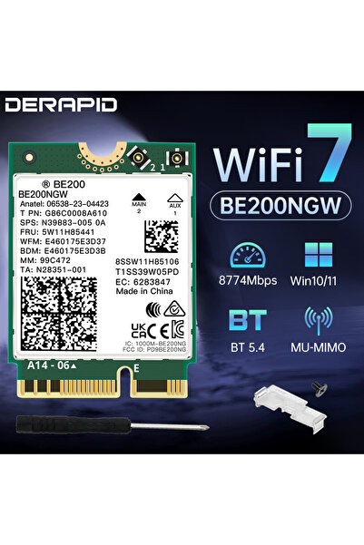 Choice WiFi 7 BE200 Tri-Band WiFi7 BE200NGW Adapter Bluetooth 5.4 M.2 Wireless Dongle for PC/Laptop Compati