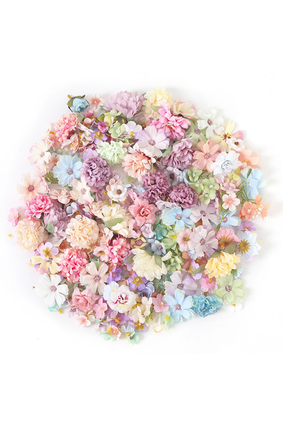 Choice 20 قطعة من رؤوس الزهور الاصطناعية المختلطة من 20/50 قطعة من زهور الحري...