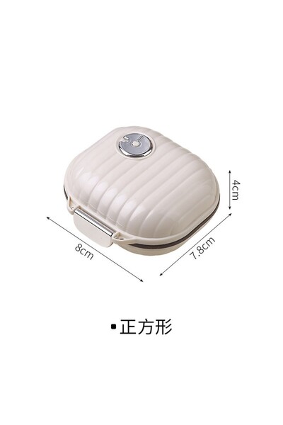 Choice White small Mini Portable Travel Pill Box for Seven Days Multi-Grid Tablet Organizer Sealed Storage