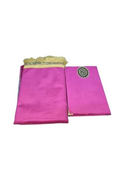 Roouckan Tahajjud Quran with a luxurious fuchsia velvet prayer rug - original print