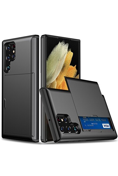 Choice حافظة هاتف جديدة باللون الأسود مزودة بفتحة للبطاقات قابلة للدفع والسحب...