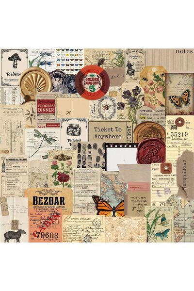 Choice 50 قطعة من ملصقات Vintage Collect الجميلة اللاصقة DIY الكورية القرطاسي...