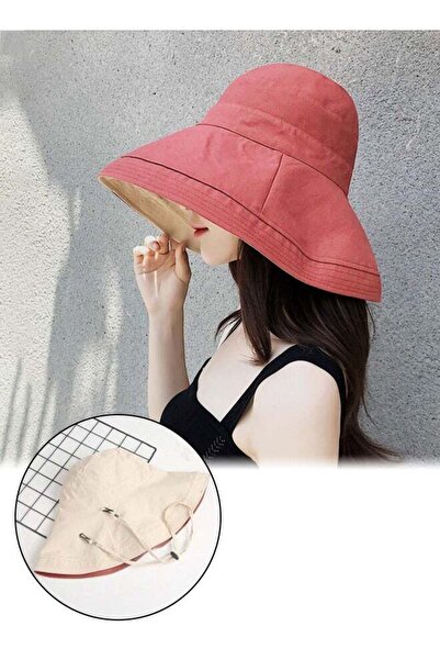 Generic Women's Wide-Brim Sunshade Hat - Foldable UV Protection for Beach, Garden, Hiking