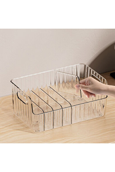 Choice رف توابل شفاف يُوضع على سطح الطاولة، صندوق تنظيم مطبخ معياري مع فواصل ...