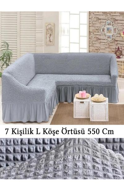 StarMall Bürümcük 7 kişilik Köşe Koltuk, Kanepe Örtüsü, Koltuk Kılıfı, Lastik...