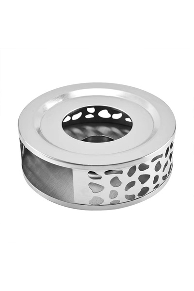 Choice حامل قاعدة تسخين إبريق الشاي والقهوة فضي اللون، حامل قاعدة تسخين إبريق الشاي والقهوة، هدايا العطلات المحمولة، إطار مجوف للفندق