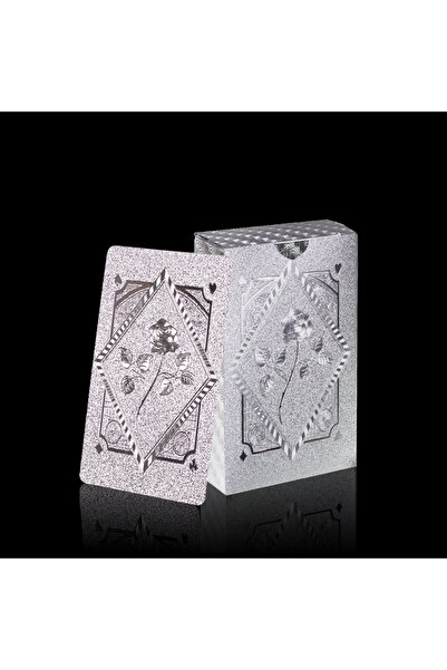 Choice Silver Rose Rose Waterproof Poker Card，Durable & Aesthetically Enhance...