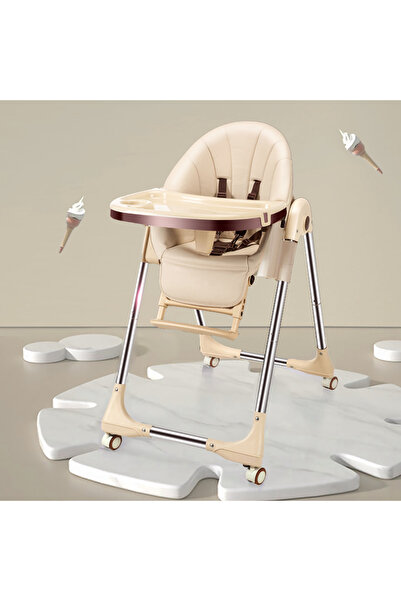 Ominii كرسي طعام مرتفع للأطفال مع طبق عشاء قابل للطي متعدد الوظائف