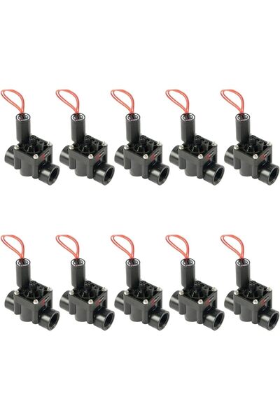 Raco صمام الملف اللولبي Hunter PGV مقاس 1 بوصة مع التحكم في التدفق للري، 10 قطع