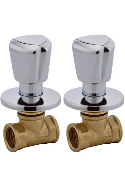 Raco صمام بوابة مخفي من النحاس الأصفر، عبوة من قطعتين (1 بوصة)