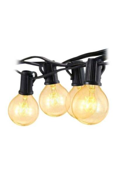 Generic Globe Festoon String Light Bulb Black/Clear 27feet