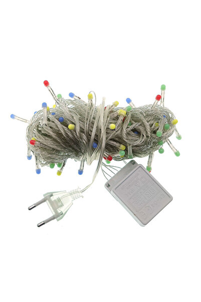 Skygo 10 M 100 Led Damla Uçlu Led Işık Kırmızı Işık Şeffaf Kablo