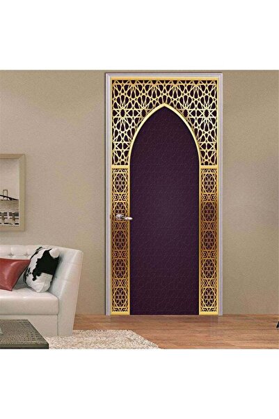 Generic 3D Door Mural Wrap Wall Stickers Multicolour 42cm