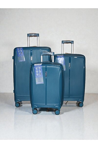 WDA مجموعة حقائب سفر صلبة مكونة من 3 قطع - أزرق مخضر | حقائب خفيفة الوزن مصنو...