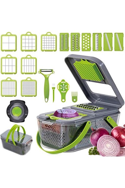 Arabest مفرمة طعام الخضار والفواكه مع 14 شفرة من الفولاذ المقاوم للصدأ قابلة ...