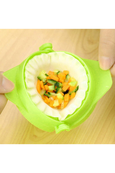 Yash Set 3 Forme din plastic pentru ravioli, 10.5x9 cm, culoare verde