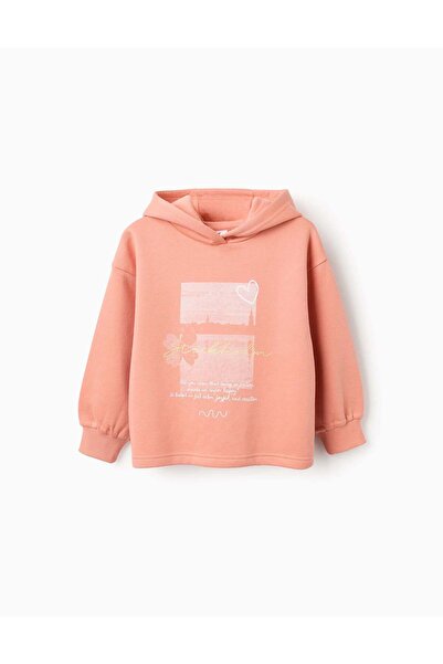 Ziddy Brushed Hooded Sweatshirt for Girls 'Stockholm', Coral