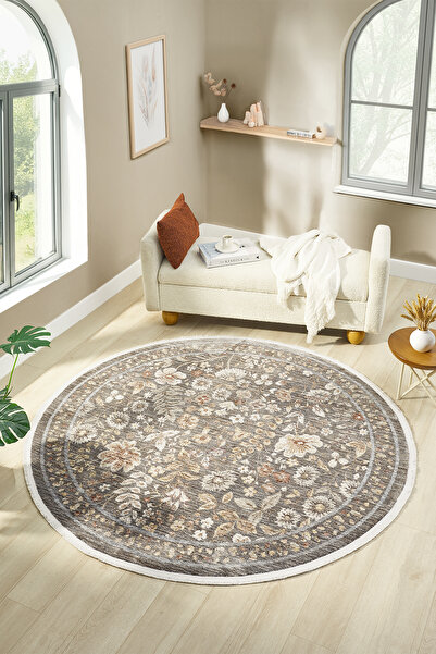 venucci home & living Frezia Floral Bambu Polyester Oturma Odası Salon Mutfak...