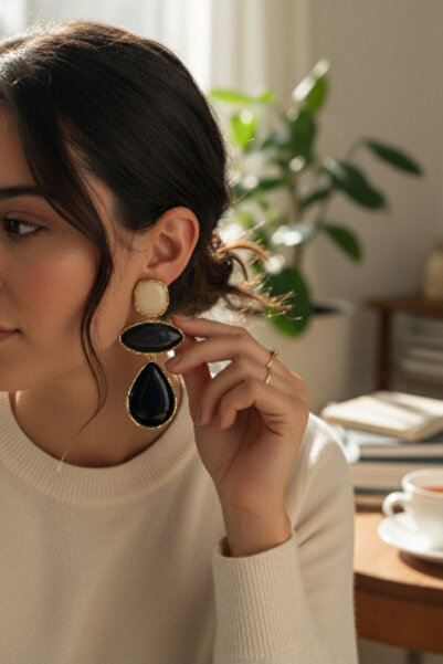 Alyas Aksesuar Mng Model Damla Boncuk Sallantılı Küpe