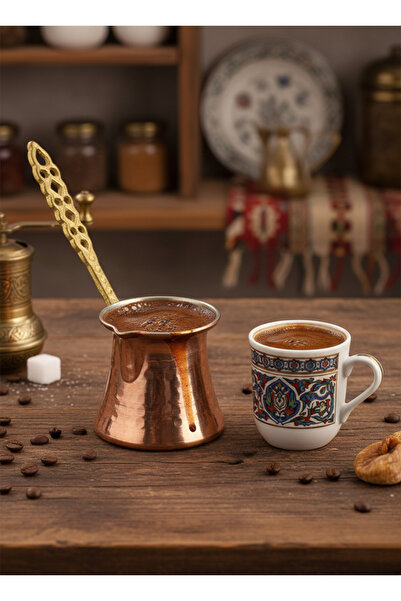 LUDIA Dövme Bakır El Yapımı 155ml Cezve Kahve Cezvesi no2