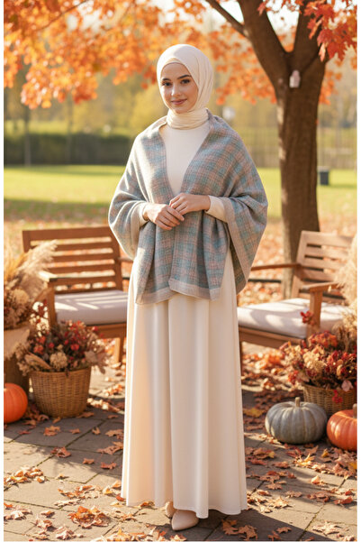 sefamerve Shoulder Shawl 1112-01 Green Mink