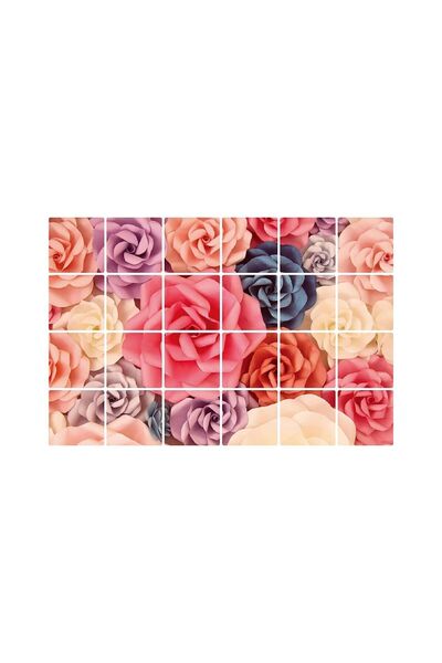 Yash Sticker protectie antistropire, model Trandafiri multicolori, 60x90 cm