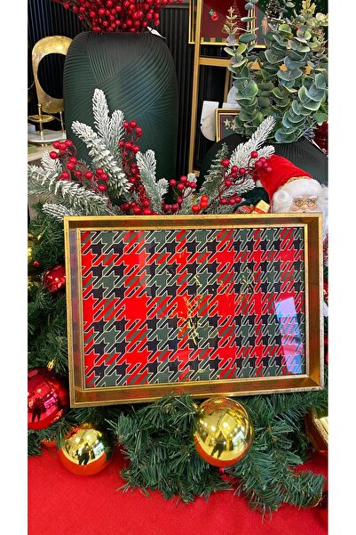 PINALE ART Lüks Yılbaşı Özel Hediye Yılbaşı Yeni Yıl Sunum Tepsisi Çay , Kahv...