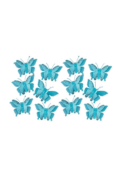 Yash Set 12 stickere fosforescente cu Fluturasi 3D, dimensiune 5.5x 8 cm, cul...