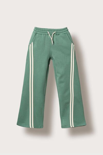 Mışıl Kids Φούτερ για κορίτσια με ρίγες στα πλαϊνά με 3 κορδόνια