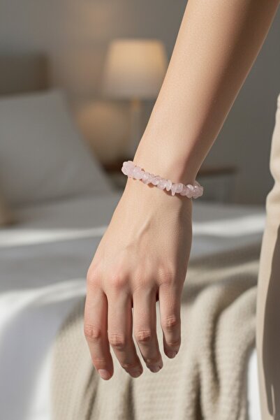 Pisidesa سوار مرن من الكوارتز الوردي (الروز) – تصميم مميز من الأحجار الطبيعية...