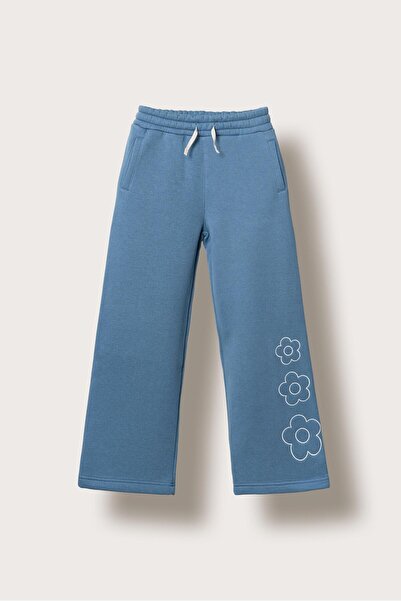 Mışıl Kids Φούτερ για κορίτσια με κέντημα λουλουδιών με 3 κλωστές