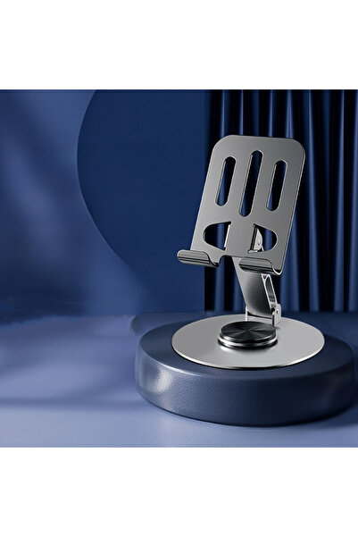 choice2 رمادي - حامل محمول من سبائك الألومنيوم قابل للدوران 360 درجة لأجهزة iPad قابل للتعديل ومرن وقابل للطي