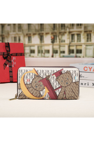 Ch CHCH Multi-Compartment Zipper Wallet Stylish Coin Purse Unisex Long Wallet
