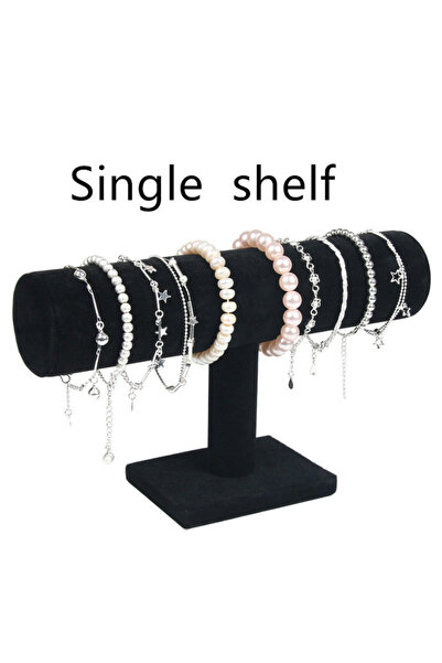 Yash Suport cu picior pentru prezentare Bratari sau Ceasuri, din catifea, culoare negru