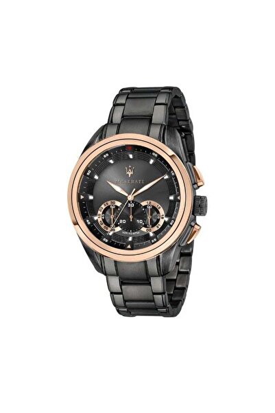 Maserati Men's Traguardo 45 mm Black IP Stainless Steel Chronograph R8873612016