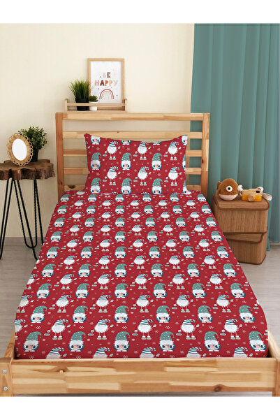 Evmila Dwarf Patterned Single Digital Printed Elastic Sheet Set (Cotton) – 100X200Cm