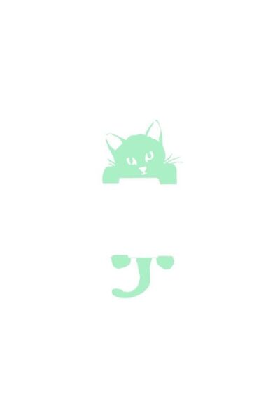 Yash Glow-in-the-dark sticker with cat, for switch/socket, 10x10 cm, green color