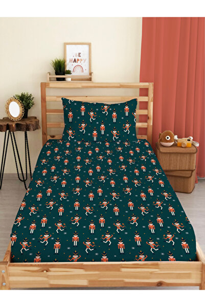 Evmila Bullet Soldier Patterned Single Digital Printed Elastic Fitted Sheet Set (Cotton) – 100X200Cm