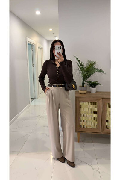 BİRCANÇİL بي سي تكساس ستون بريميوم بنطلون واسع الأرجل