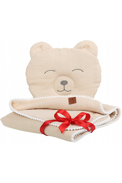 Babymam Babymam baby blanket set 73x96 cm and pillow 31x24 cm, made of muslin...