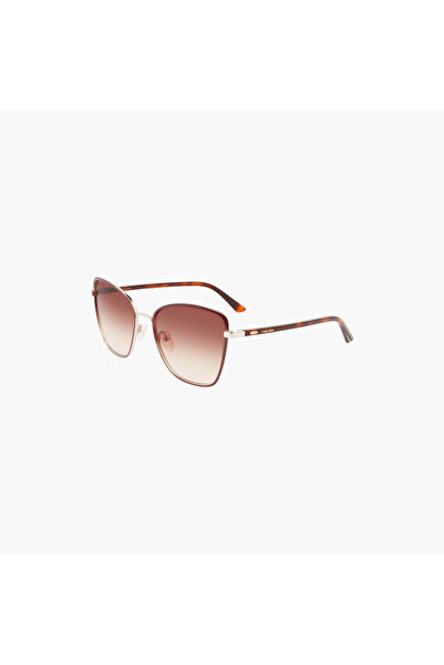 Calvin Klein 56 MM Maroon Butterfly Sunglasses | 59434