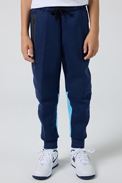 Nike Sportswear Tech Fleece Kids Pant Navy Children's Zipper Pocket Sweatpants Navy Blue