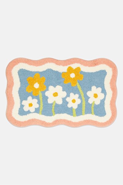 NANETTE LEPORE سجادة حمام ناعمة للغاية بنقشة زهور، متعددة الألوان