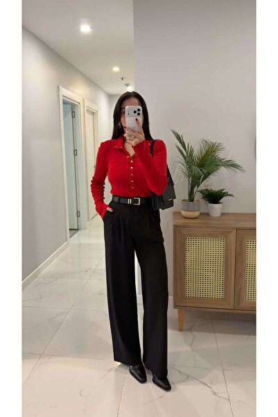 BİRCANÇİL BC Texas Black Premium pantaloni palazzo