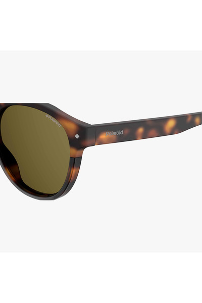 Polaroid Men Brown Polarised and UV Protected Lens Round Sunglass