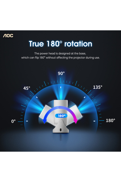 Aoc Bright Projector | 220 ANSI Lumens | 4K Support | Perfect for Educational Use Scenarios