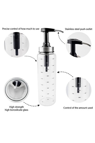 cc bin shihon موزع زيت ضغط حجم 500مل مناسب للكتشب والتوابل الصلصات الساخنة